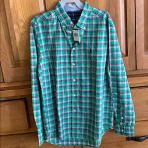 Polo youth L plaid shirt, NWT